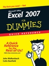 Excel® 2007 For Dummies® Quick Reference